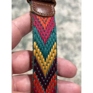 Addie Bowers Women's Chevron Cloth And Leather  Belt